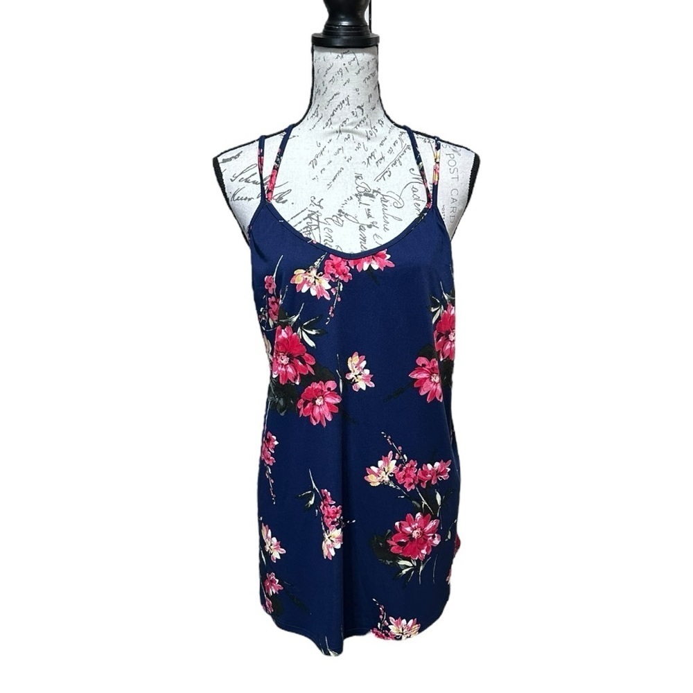 Papermoon Navy Blue & Floral Blouse Size 3X NWT